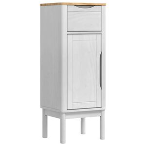 vidaXL Arm&aacute;rio de Banheiro com gaveta FLORO Branco 35 x 30 x 90 cm