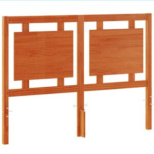 vidaXL Cabeceira 135 cm madeira de pinho maci&ccedil;a castanho-mel