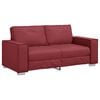 vidaXL Sof&aacute; de dois lugares Vinho Vermelho 180 cm Couro Sint&eacute;tico