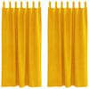 vidaXL Cortinas opacas 2 unid. Amarelo Mostarda 140 x 175 cm Veludo
