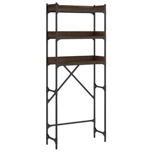 vidaXL Estante p/ m&aacute;quina de lavar derivados madeira carvalho castanho