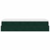 Estrutura de cama otomana vidaXL com colch&atilde;o verde escuro Veludo