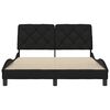 vidaXL Estrutura de cama sem colch&atilde;o 120x200 cm tecido preto