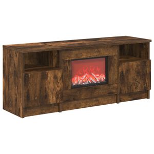 vidaXL Lareira el&eacute;trica Carvalho Fumado 98 x 28,5 x 40,5 cm