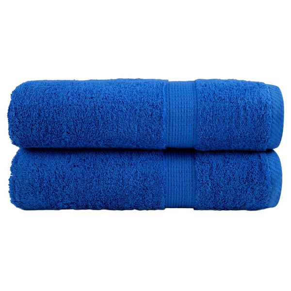 vidaXL Toalhas de m&atilde;os premium SOLUND 2 pcs 50x100 cm 600 gsm azul