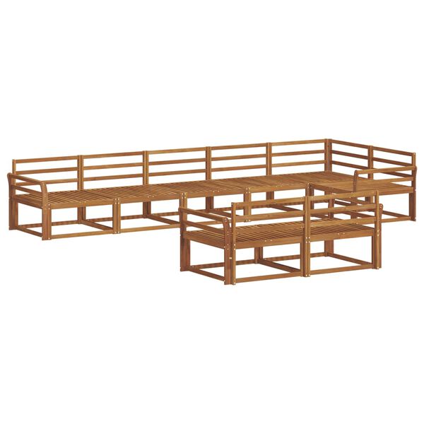 vidaXL Conjunto de Sof&aacute;s para Exterior 8 pcs Natural