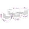 vidaXL 7 pcs conjunto de sofás p/ jardim com almofadões vime PE bege