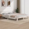 vidaXL Estrutura de cama 160x200 cm pinho maciço branco