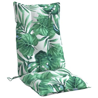 vidaXL Almofadões p/ cadeira encosto alto 4 pcs tecido oxford folhas