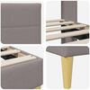 vidaXL Estrutura da Cama Cinzento-acastanhado 80 x 200 cm tecido