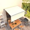 vidaXL Toldo retr&aacute;til autom&aacute;tico com estore 3x2,5 m cor creme