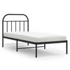 vidaXL Estrutura de cama com cabeceira 80x200 cm metal preto