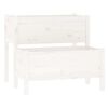 vidaXL Vaso/floreira 84,5x84x75 cm madeira de pinho maci&ccedil;a branco