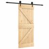 vidaXL Porta Deslizante Natural e Preto 85 x 210 cm
