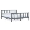 vidaXL Estrutura de cama 120x200 cm madeira maci&ccedil;a cinzento
