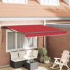 vidaXL Toldo Retr&aacute;til Vermelho 300 x 250 cm Alum&iacute;nio e Tecido