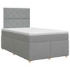 vidaXL Cama box spring com colch&atilde;o Cinzento-claro 120 x 190 cm Tecido