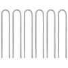 vidaXL Estacas p/ tenda 6 pcs forma de U 30 cm &Oslash;7 mm a&ccedil;o galvanizado