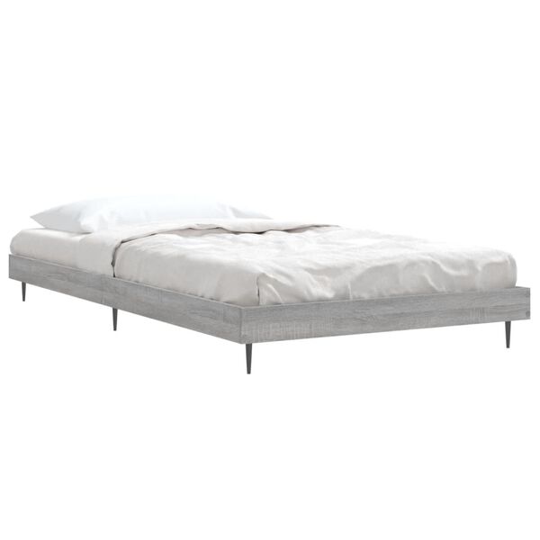 vidaXL Estrutura cama 90x190 cm derivados de madeira cinzento sonoma