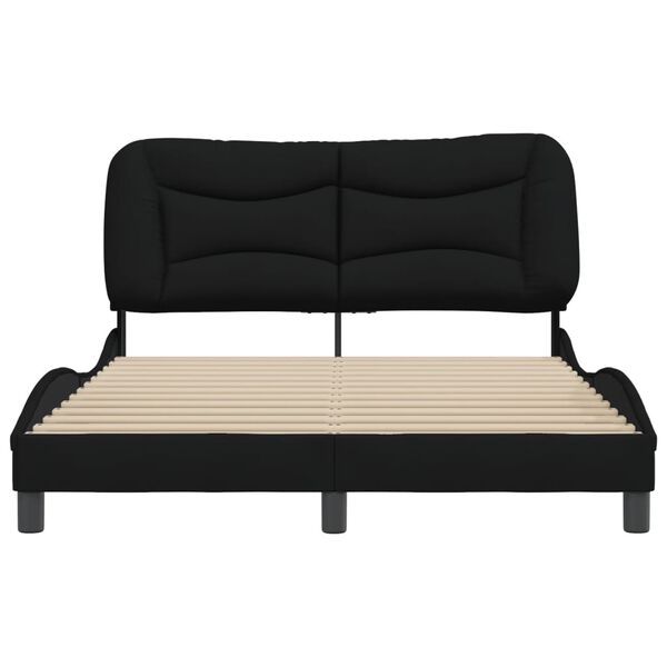 vidaXL Estrutura de cama sem colchão Hvar 120x200 cm tecido preto