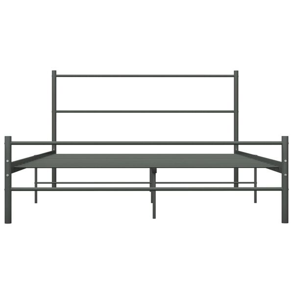 vidaXL Estrutura de cama metal 160x200 cm cinzento