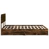 vidaXL Cama com Armazenamento Carvalho Defumado 160 x 200 cm
