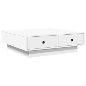 vidaXL Mesa de centro 90x90x28 cm contraplacado branco