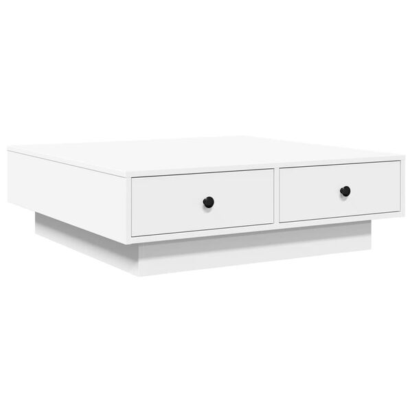 vidaXL Mesa de centro 90x90x28 cm contraplacado branco
