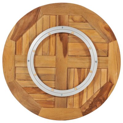 vidaXL Base de mesa giratória madeira de teca maciça