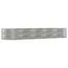 vidaXL Canteiro elevado jardim 447x140x68 a&ccedil;o galvanizado prateado