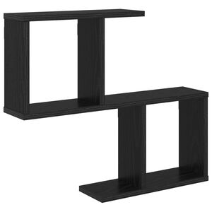 vidaXL Prateleira de Parede Carvalho Preto 60 x 12 x 50,5 cm