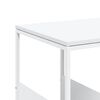 vidaXL Mesa de apoio c/ rodas 55x36x63,5cm derivados de madeira branco