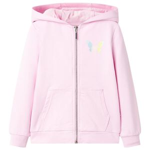 Sweatshirt para crian&ccedil;a com capuz rosa-claro 92
