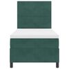 vidaXL Cama Box com colch&atilde;o Verde Escuro 100 x 200 cm tecido