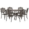 vidaXL Conjunto de Jantar para Jardim 7 pcs Bronze 90 x 90 x 75 cm