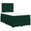 vidaXL Cama boxspring com colch&atilde;o 120x200 cm veludo verde-escuro