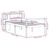 vidaXL Cama com estante sem colch&atilde;o 100x200 cm pinho maci&ccedil;o