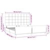 vidaXL Estrutura de cama c/ cabeceira 180x200 cm veludo cinzento-claro