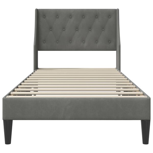 vidaXL Estrutura da Cama com cabeceira Cinza Escuro 80 x 200 cm Veludo