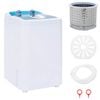 vidaXL M&aacute;quina de Lavar Mini com Tanque &Uacute;nico 4,6 kg Azul e Branco