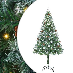 vidaXL &Aacute;rvore de Natal Artificial com 300 LEDs Verde 180 cm PVC e A&ccedil;o