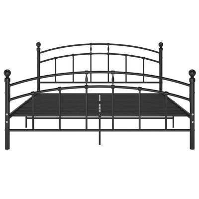 vidaXL Estrutura de cama em metal 160x200 cm preto