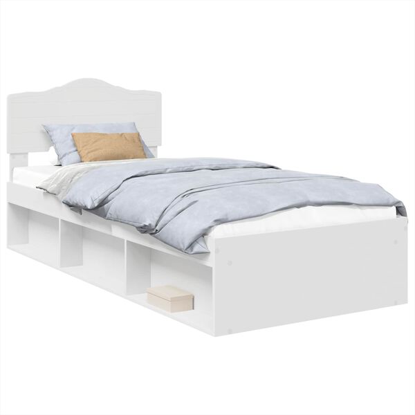 vidaXL Estrutura da Cama Branco 75 x 190 cm Madeira de Pinheiro S&oacute;lida