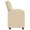 vidaXL Cadeiras de Jantar com Rodas 2 pcs Creme 57 x 67 x 95 cm tecido