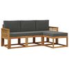 vidaXL Conjunto de Sof&aacute;s para Exterior 4 pcs Natural e Antracite