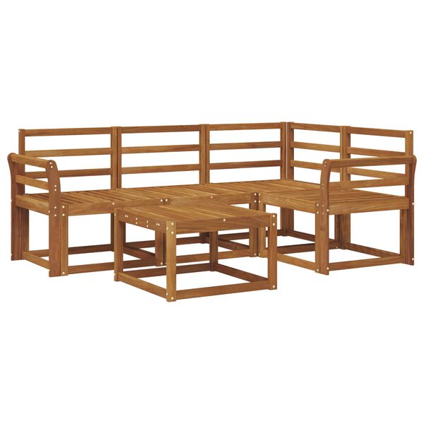 vidaXL Conjunto de Sof&aacute;s para Exterior 5 pcs Natural