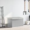 vidaXL Caixa de arrumação para jardim 109x67x65 cm cinzento