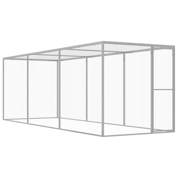 vidaXL Jaula para gatos 4,5x1,5x1,5 m a&ccedil;o galvanizado