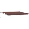 vidaXL Toldo retr&aacute;til autom&aacute;tico 450x300 cm castanho