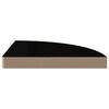 vidaXL Prateleiras canto suspensas 2 pcs 35x35x3,8cm MDF preto brilh.
